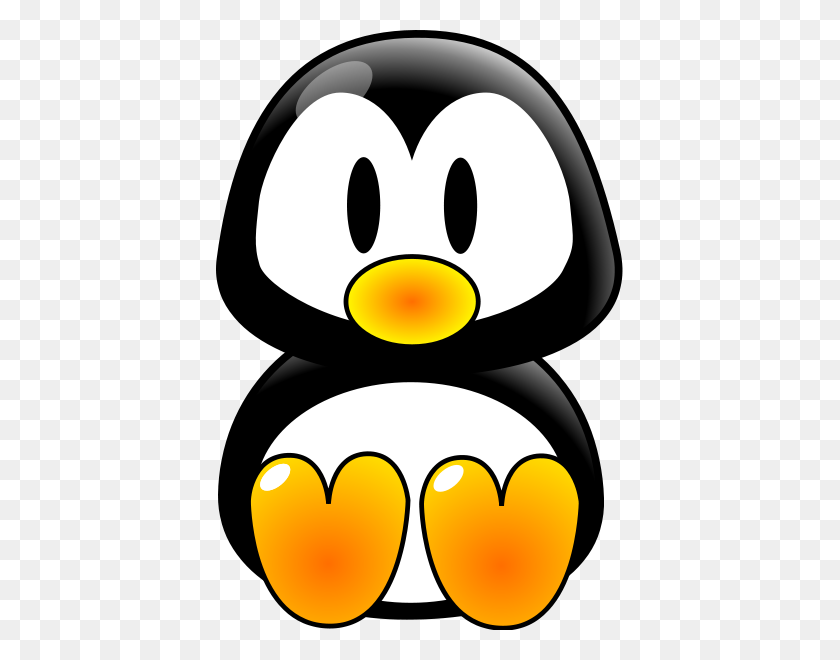 407x600 Baby Tux Clipart Png For Web - Website Design Clipart