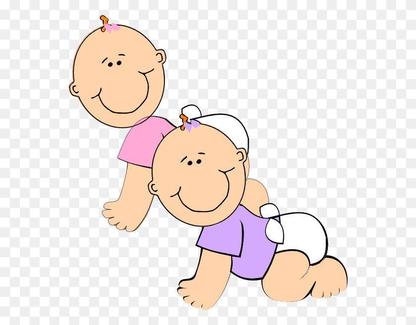 564x597 Baby Twins Clipart Sick - Sick Child Clipart