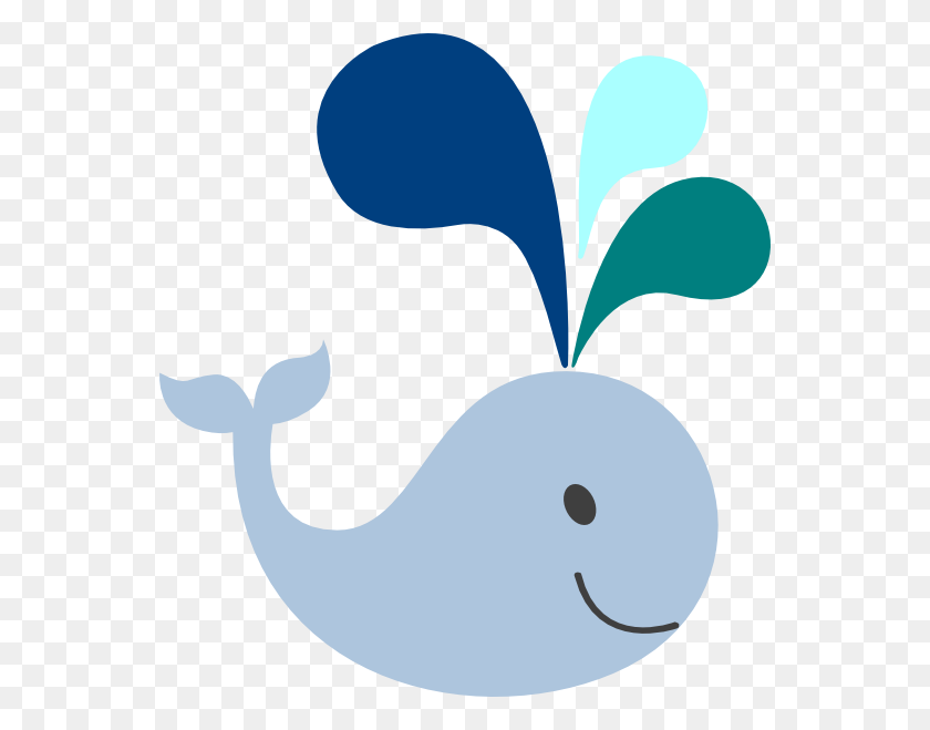 552x599 Baby Whale Clip Art Little Light Blue Whale Clip Art Baby - Shower Clipart