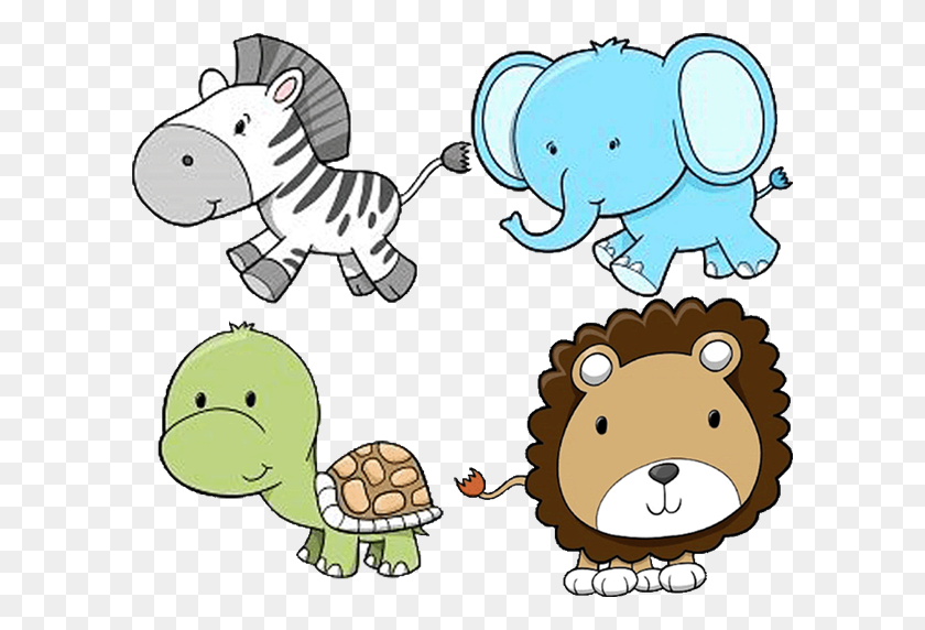 600x512 Baby Zoo Animals Clipart - Forest Clipart