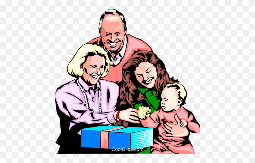 480x476 Baby's Birthday Gift Royalty Free Vector Clip Art Illustration - Male Birthday Clipart