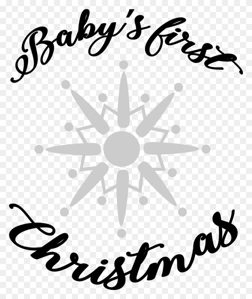 852x1024 Baby's First Christmas - Babys First Christmas Clipart