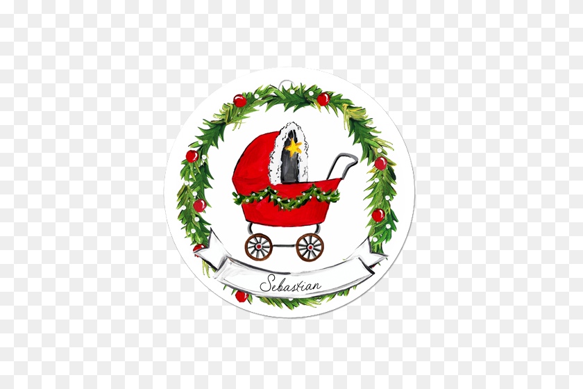 500x500 Baby's First Christmas Ornament Timree - Babys First Christmas Clipart