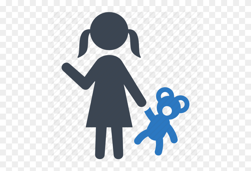 512x512 Babysitting, Child, Little Girl, Playing, Toy Icon - Little Girl PNG
