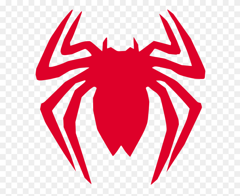 601x627 La Espalda De La Araña Símbolo De Hombre Araña - Logotipo De Spiderman Png