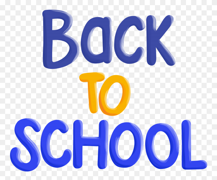 8000x6514 Back To School Text Png Clip Art - Free Back To School Clipart