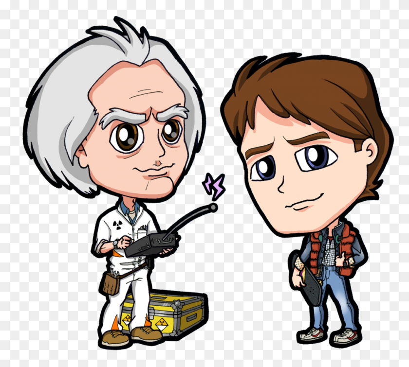1007x898 Back To The Future Doc Brown Marty Mcfly - Back To The Future PNG