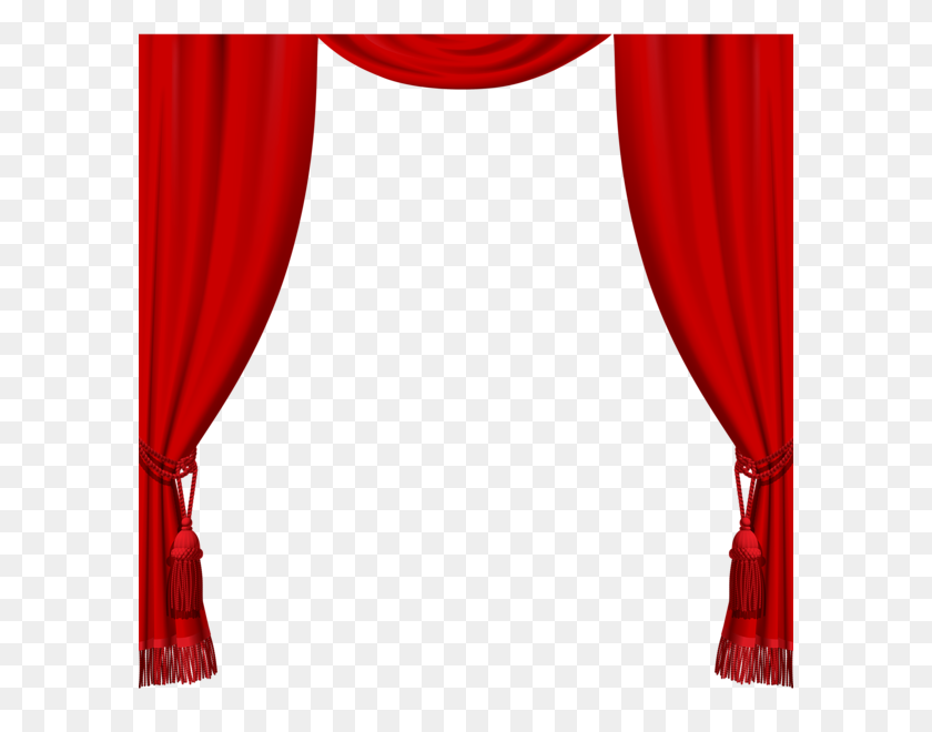 590x600 Backdrops Curtains, Clip Art - Red Curtain PNG