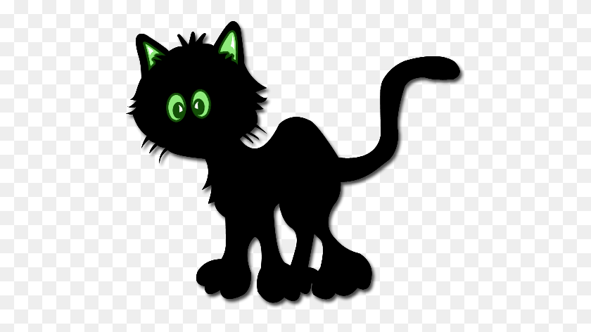 484x412 Background Black Cat Transparent - Cat PNG