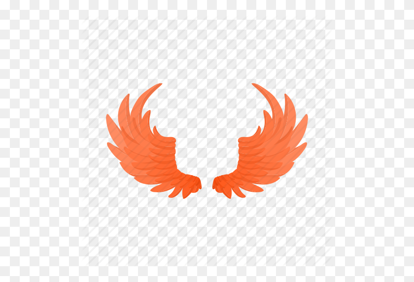 512x512 Background, Cartoon, Design, Fire, Fly, Pair, Wings Icon - Cartoon Wings PNG