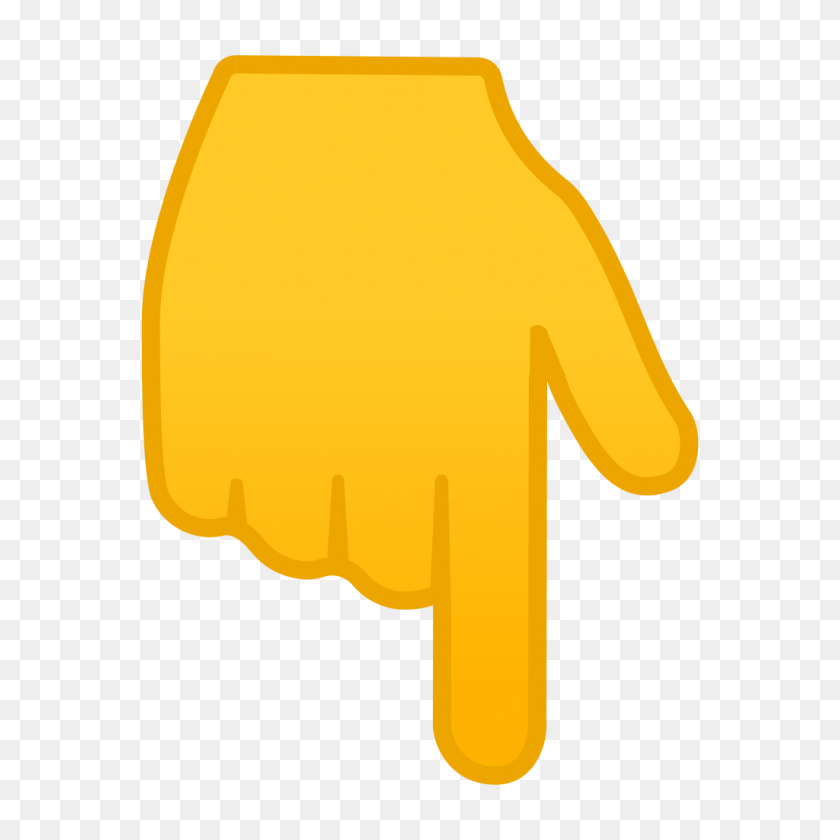 1024x1024 Backhand Index Pointing Down Icon Noto Emoji People Bodyparts - Pointing Hand PNG