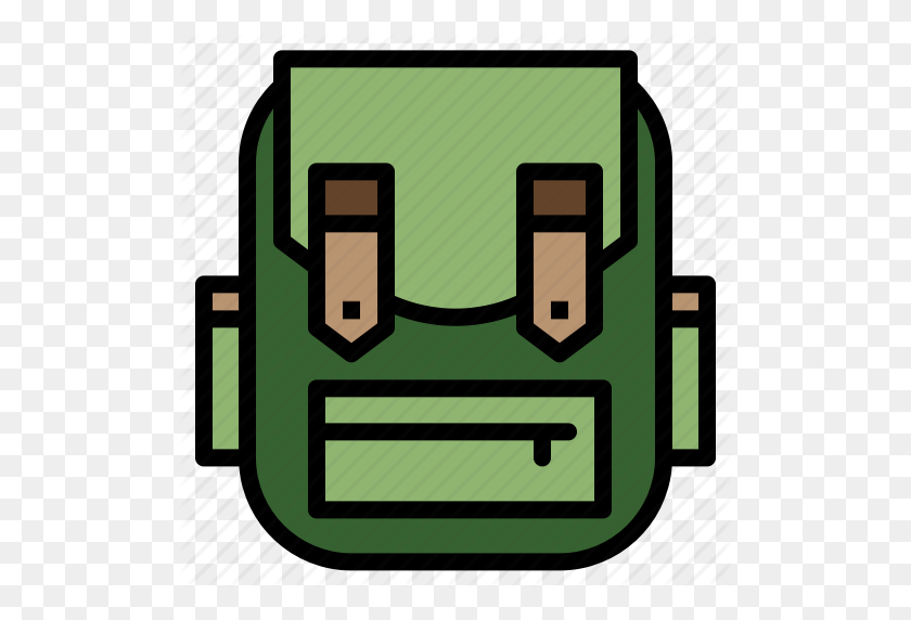 512x512 Backpack, Bag, Baggage, Handle, Luggage Icon - Backpack On Hook Clipart