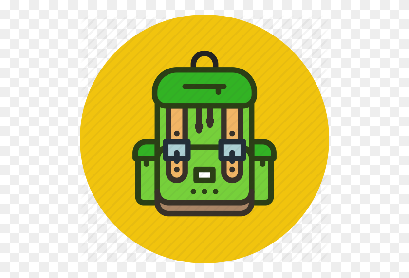 512x512 Backpack, Bag, Camping, Hike, School, Student Icon - Backpack Clipart PNG
