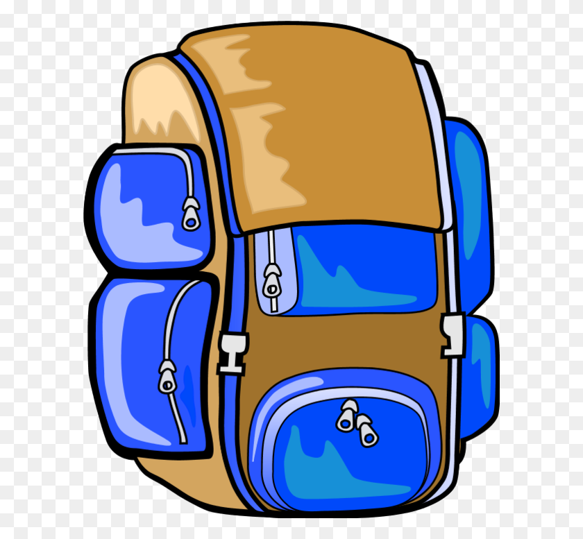 600x717 Backpack Camping Bag Clip Art - Camping Clipart