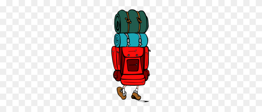 126x299 Backpack Clip Art - Camping Backpack Clipart