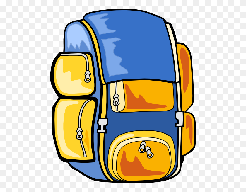 498x595 Backpack Clip Art Free Vector - Camping Signs Clipart