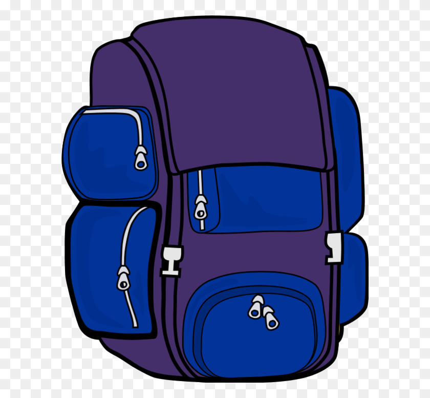 600x717 Backpack Green Brown Vector Clip Art - Toaster Clipart