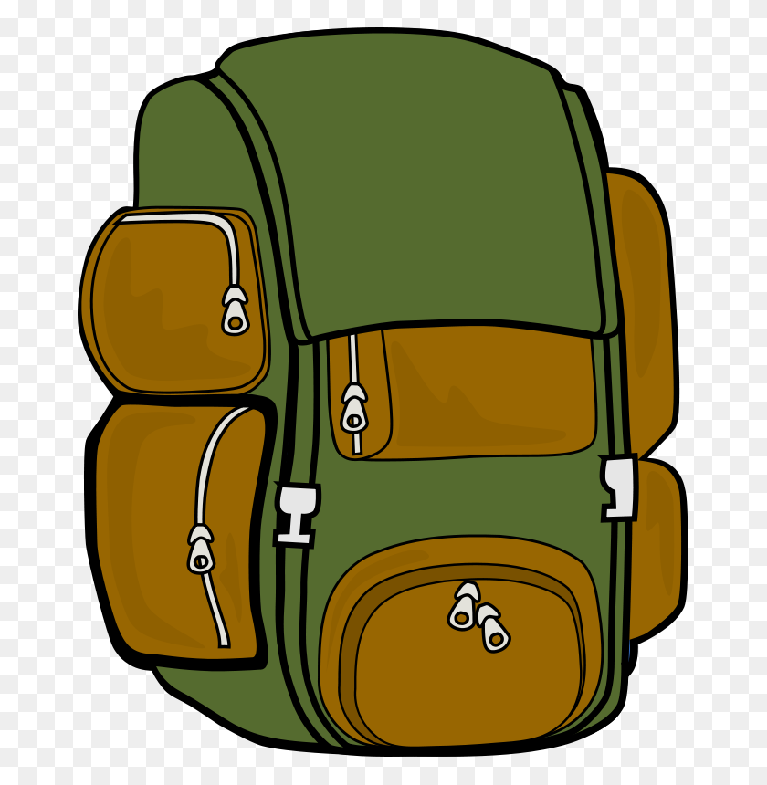 670x800 Backpack Hiking Camping Clip Art - Camping Images Clip Art