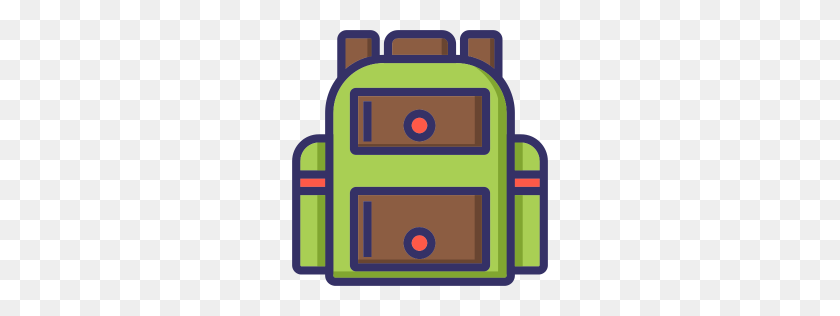 256x256 Backpack Icon Myiconfinder - Camping Backpack Clipart