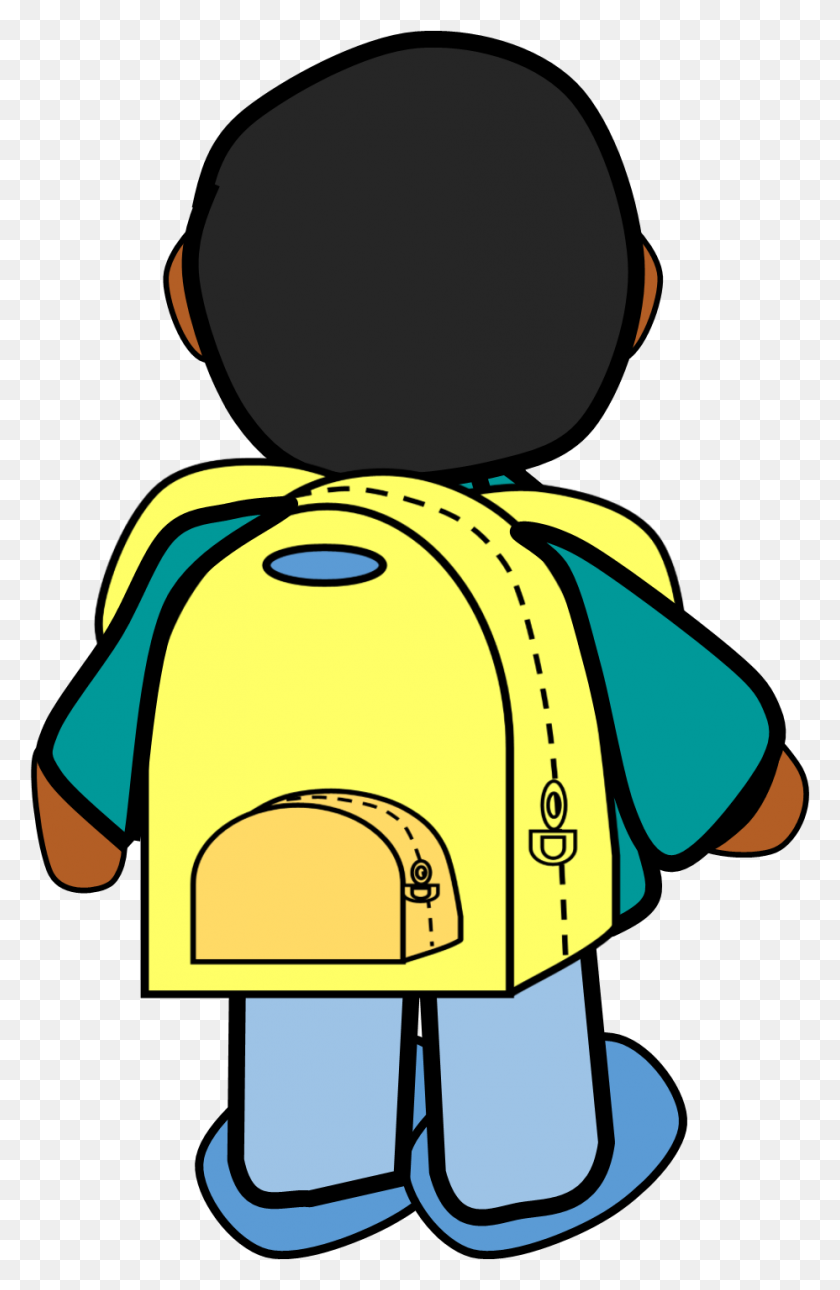 928x1464 Backpack With School Supplies Clipart - School Materials Clipart