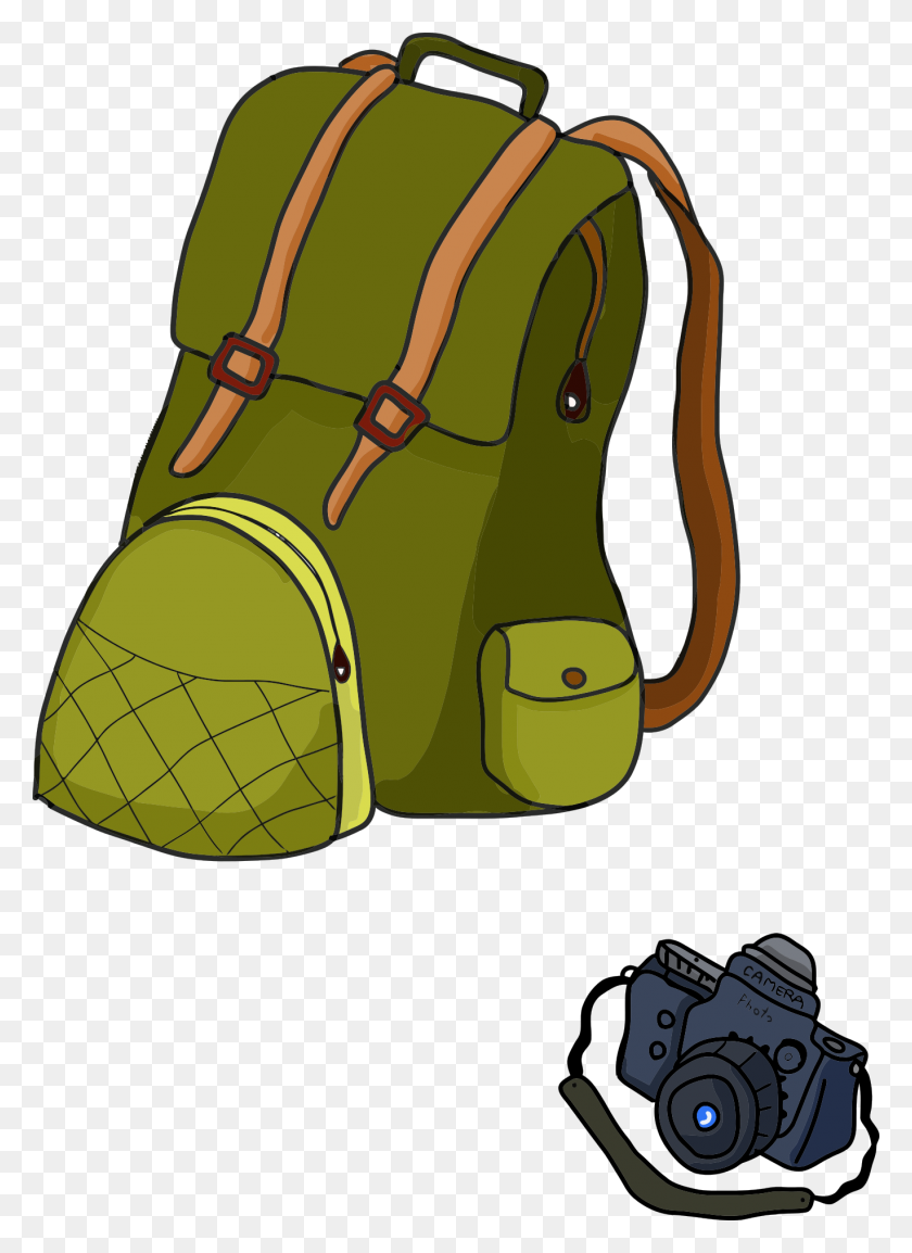 1368x1920 Backpacking Hiking Clip Art - Camping Backpack Clipart