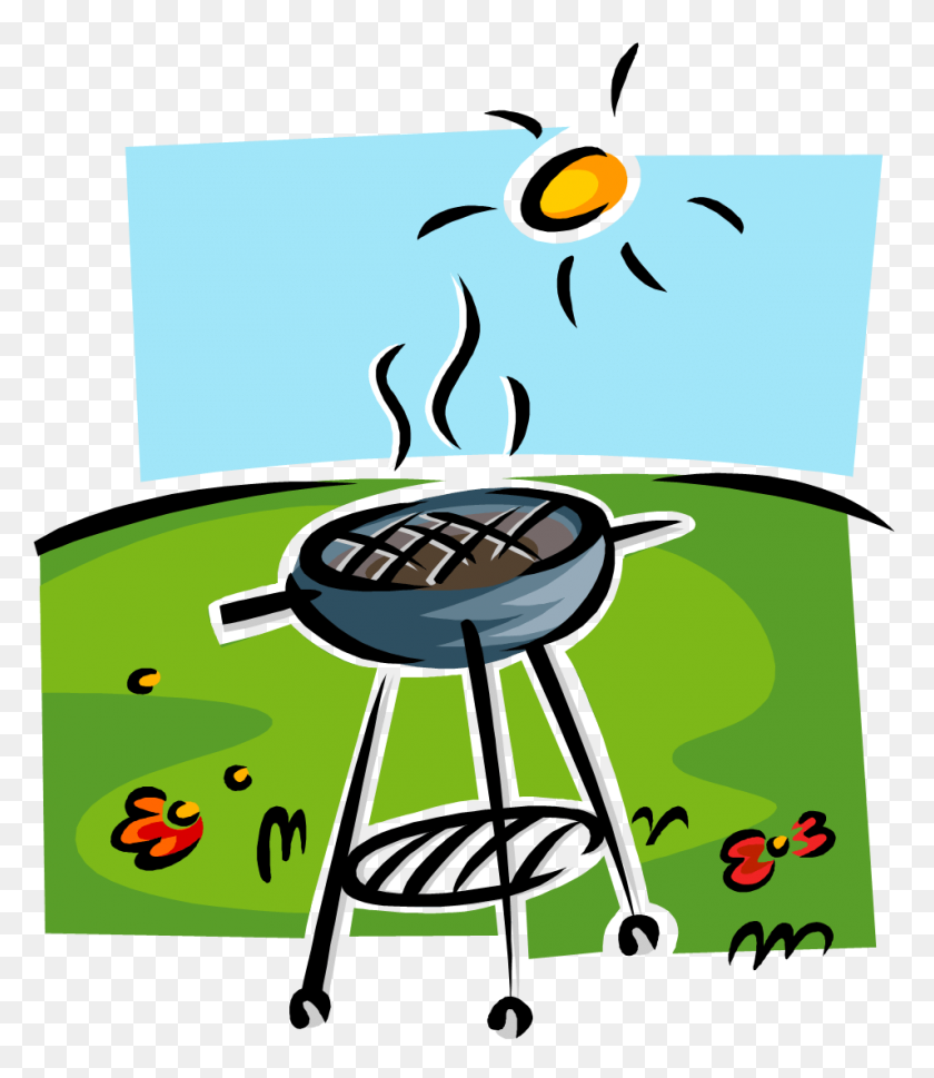 955x1113 Backyard Cookout Cliparts - Cookout Clipart Black And White
