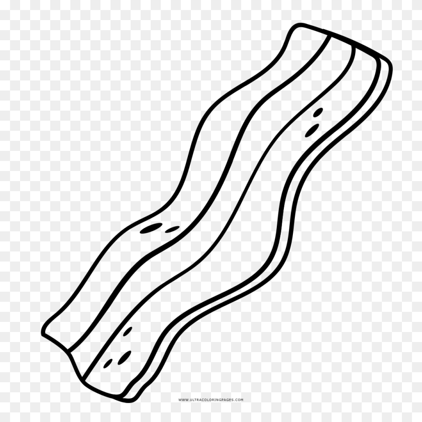 1000x1000 Bacon Coloring Pages Free Coloring Library - Bacon Clipart Black And White