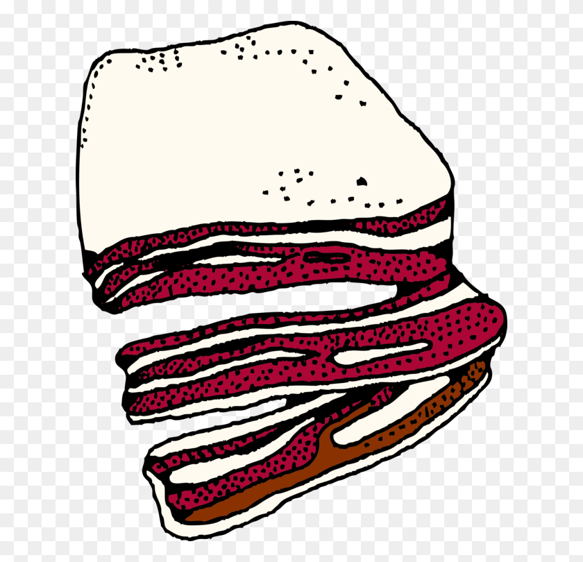 622x750 Сэндвич С Беконом, Яйцом И Сыром, Копченое Мясо В Монреальском Стиле - Блины Бесплатно Клипарт