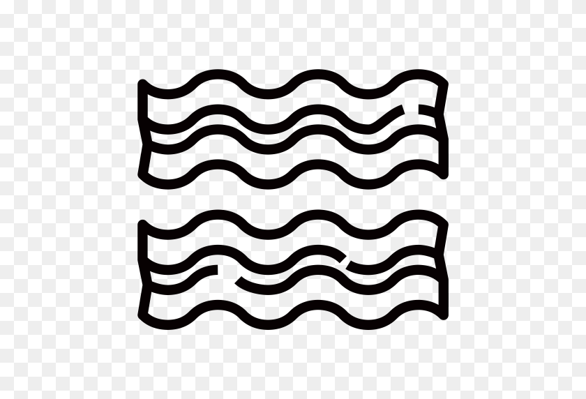 512x512 Bacon, Linear, Simple Icon With Png And Vector Format For Free - Bacon Clipart Black And White