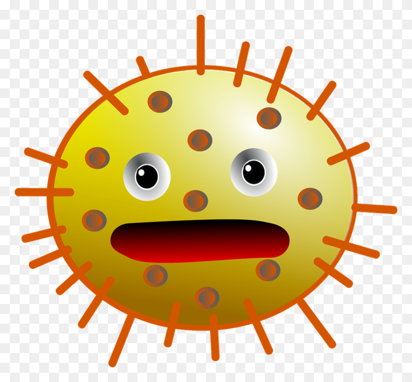 781x720 Bacteria Clipart Viral Infection - Caveman Clipart