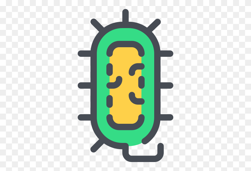 512x512 Значок Бактерии Бесплатно Из Бесплатной Цветовой Смеси - Бактерии Png