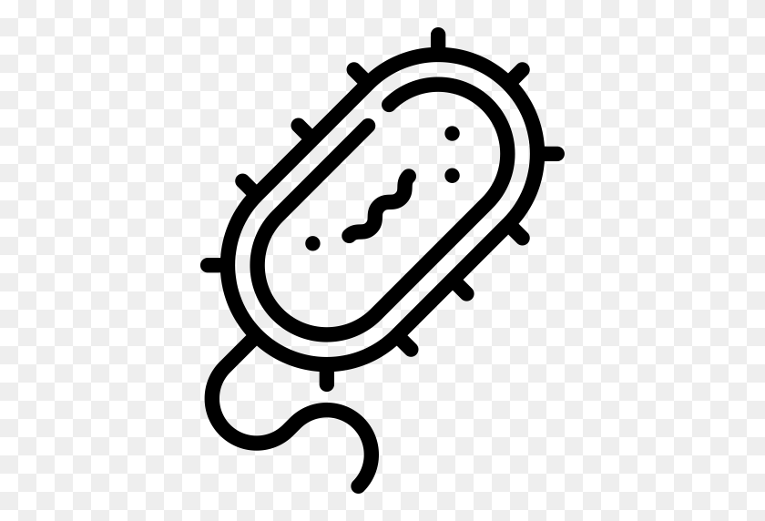 512x512 Bacteria, Monocromo, Icono De Química Con Formato Png Y Vector - Imágenes Prediseñadas De Bacterias En Blanco Y Negro