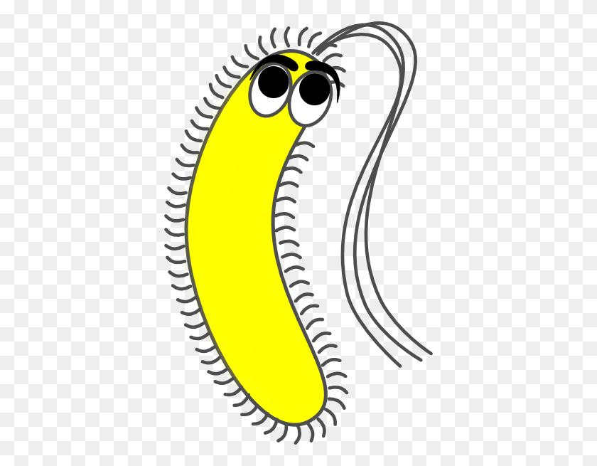 378x595 Bacteria Yellow Funny Clip Art - Food Poisoning Clipart