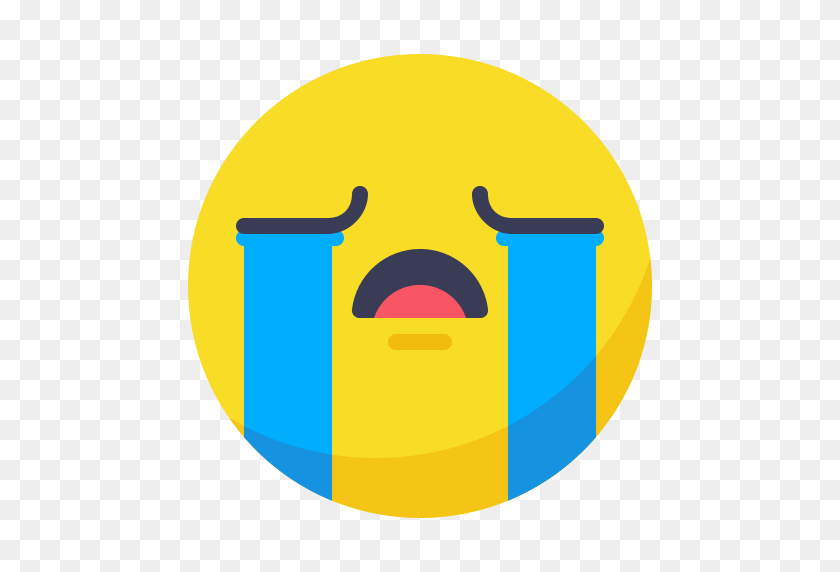 512x512 Bad, Cry, Crying, Disappointed, Face, Smile, Smiley Icon - Crying Face PNG