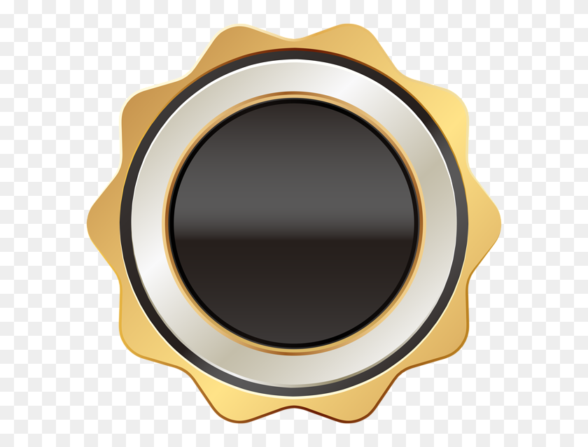 600x579 Badge Black Gold Png Clip Art - Clipart Badge