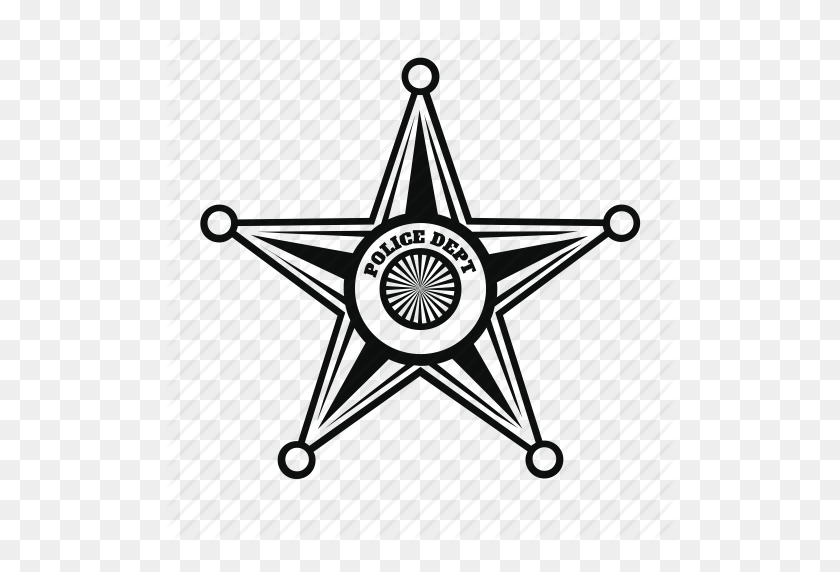 512x512 Insignia, Policía, Policía, Sheriff, Icono De Estrella - Insignia De Sheriff Png