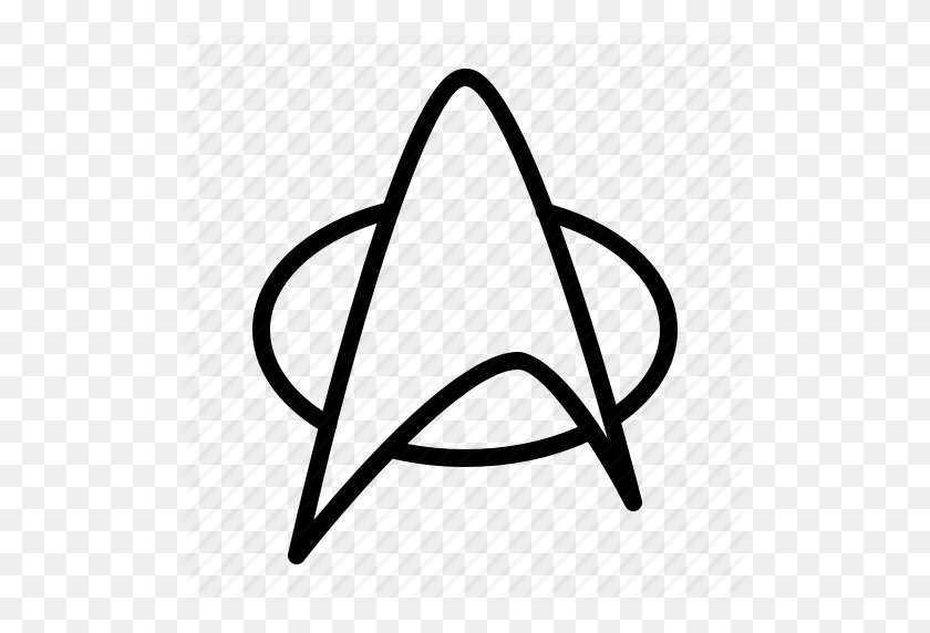 512x512 Insignia, Ficción, Ios, Sci Fi, Ciencia, Estrella, Icono De Trek - Logotipo De Star Trek Png