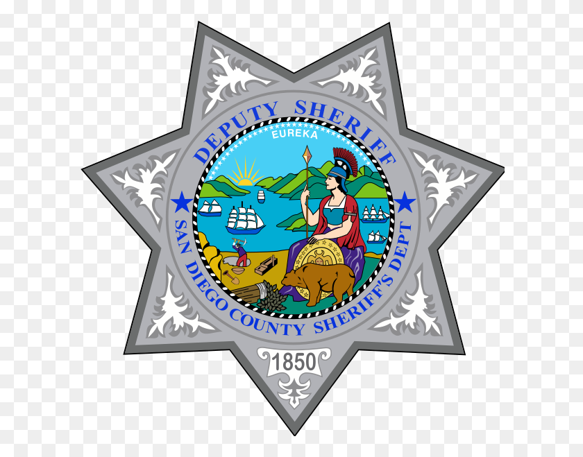 614x599 Badge Of The San Diego County Sheriff's Department - Sheriff Badge PNG