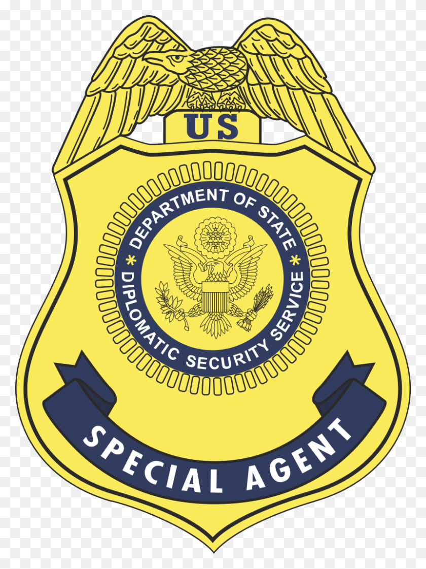 800x1089 Badge Of The United States Diplomatic Security Service - Police Badge PNG