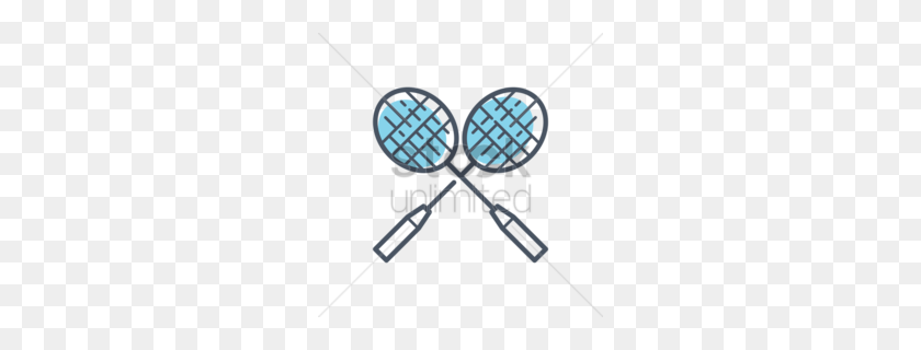 260x260 Badminton Racket Clipart - Lacrosse Player Clipart