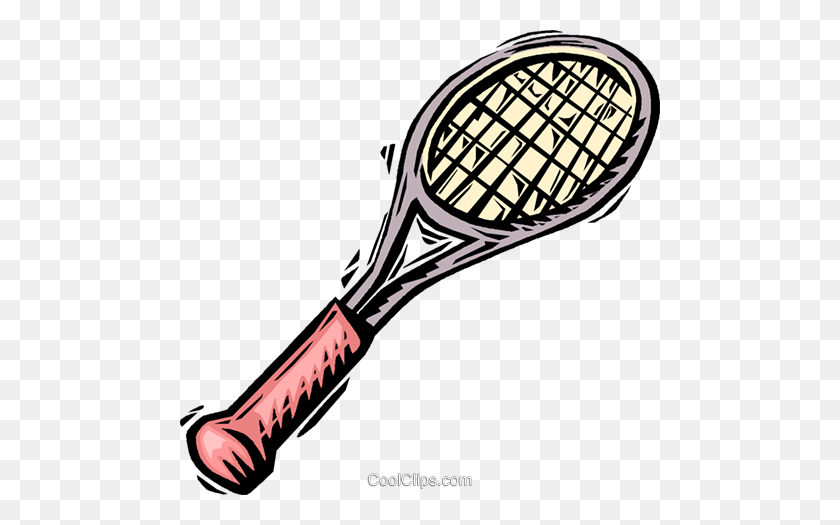 480x465 Badminton Racket Royalty Free Vector Clip Art Illustration - Racket Clipart
