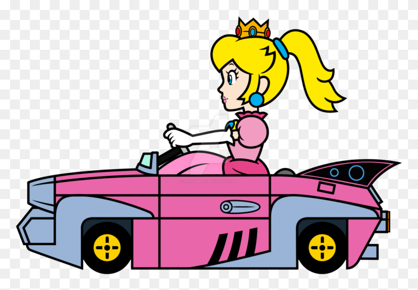 1091x732 Badwagon Peach - Mario Kart 8 PNG