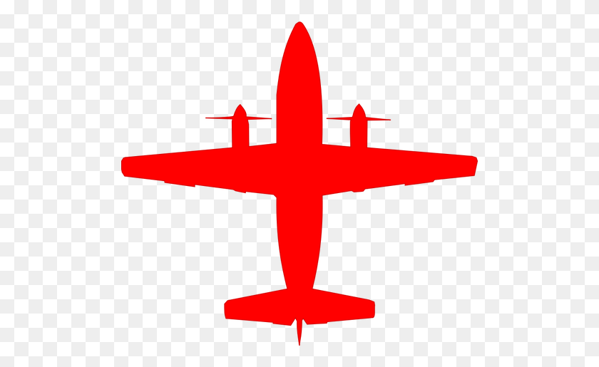 500x455 Bae Jetstream Red Silhouette Vector Image - Airplane Silhouette Clip Art