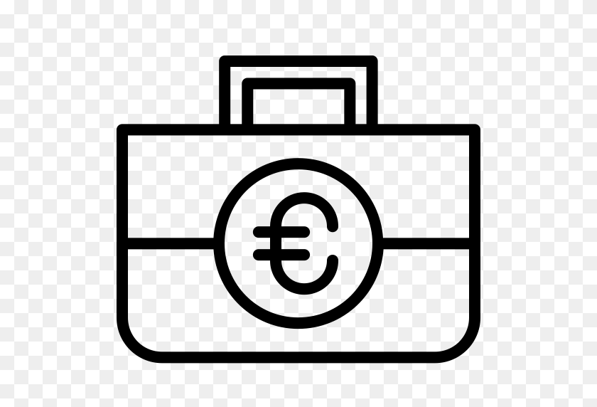 512x512 Bolsa, Maletín, Presupuesto, Estuche, Moneda, Euro, Icono De Dinero - Presupuesto Png