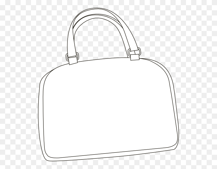 546x595 Bag Clip Art - Luggage Clipart Black And White