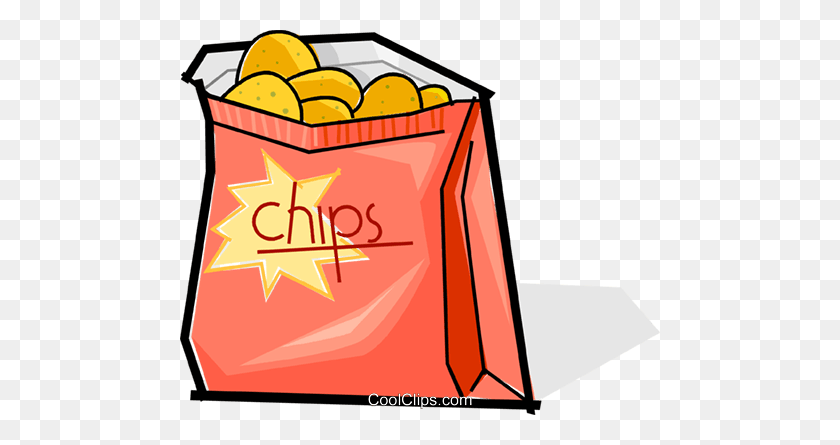 480x385 Bag Of Chips Royalty Free Vector Clip Art Illustration - Free Clipart Months Of The Year