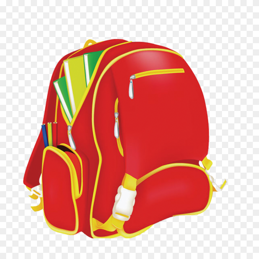 800x800 Bag School Backpack Clip Art - Hiking Backpack Clipart