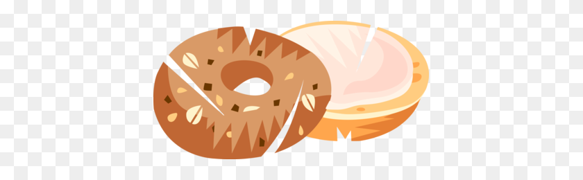 397x200 Bagel With Cream Cheese - Bagel PNG