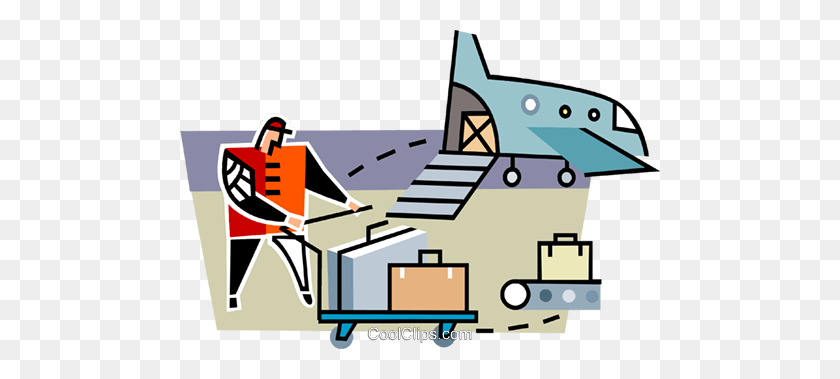 480x319 Baggage Handler - Airport Clipart