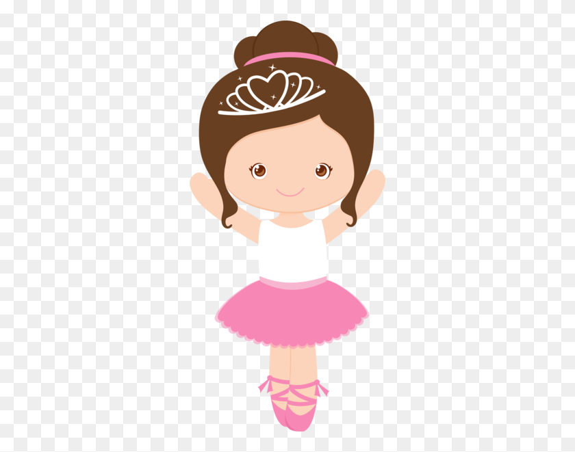 286x601 Bailarinas Princesas - Cute Girl Clipart